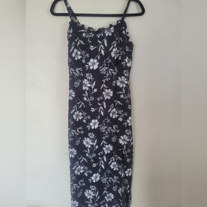 Maison Jules Black and White Floral Dress